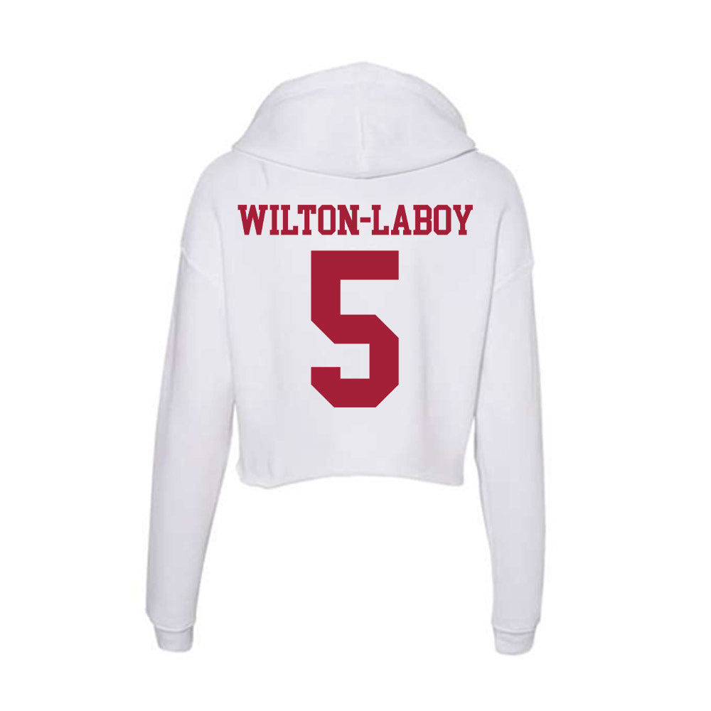 Oklahoma - NCAA Women's Volleyball : Leah Wilton-LaBoy - Women's Crop Fleece Hoodie-1