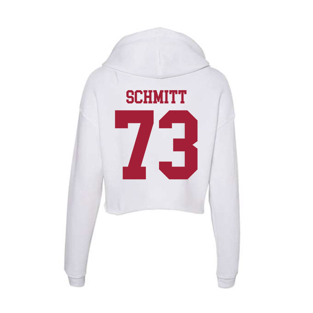 Oklahoma - NCAA Football : Deacon Schmitt - Women's Crop Fleece Hoodie-1
