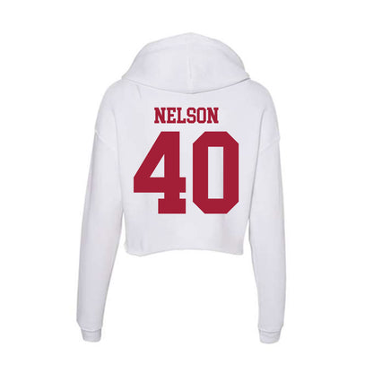 Oklahoma - NCAA Football : Matthew Nelson - Women's Crop Fleece Hoodie-1