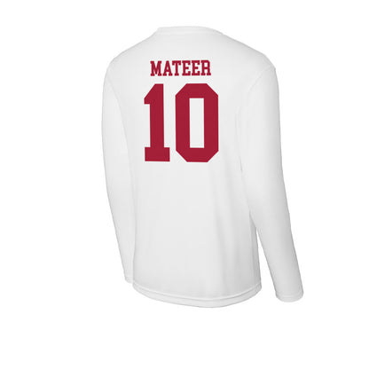 Oklahoma - NCAA Football : John Mateer - Activewear Long Sleeve T-Shirt-1