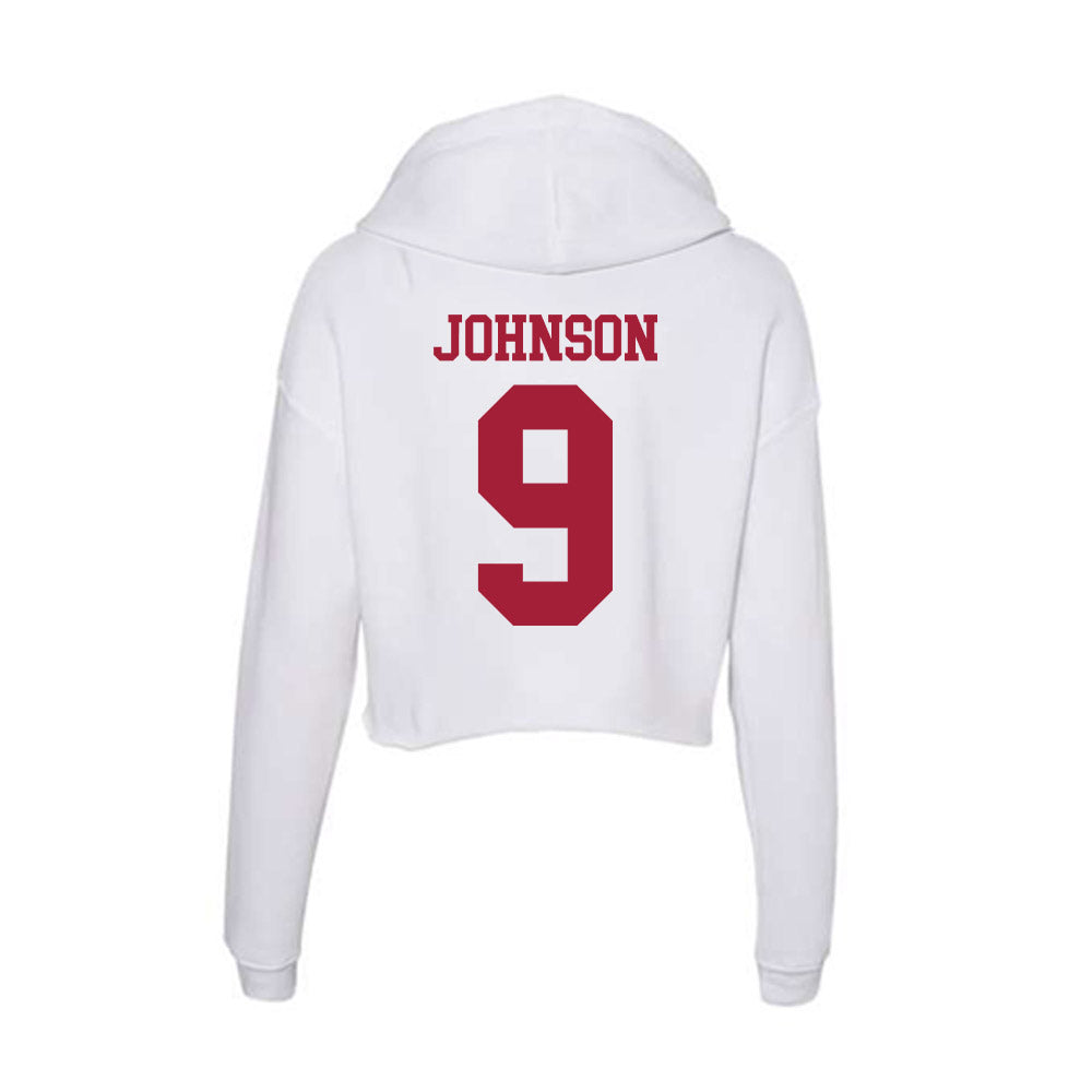 Oklahoma - NCAA Baseball : Camden Johnson - Women's Crop Fleece Hoodie-1