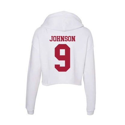 Oklahoma - NCAA Baseball : Camden Johnson - Women's Crop Fleece Hoodie-1