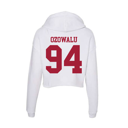 Oklahoma - NCAA Football : Kenny Ozowalu - Women's Crop Fleece Hoodie-1