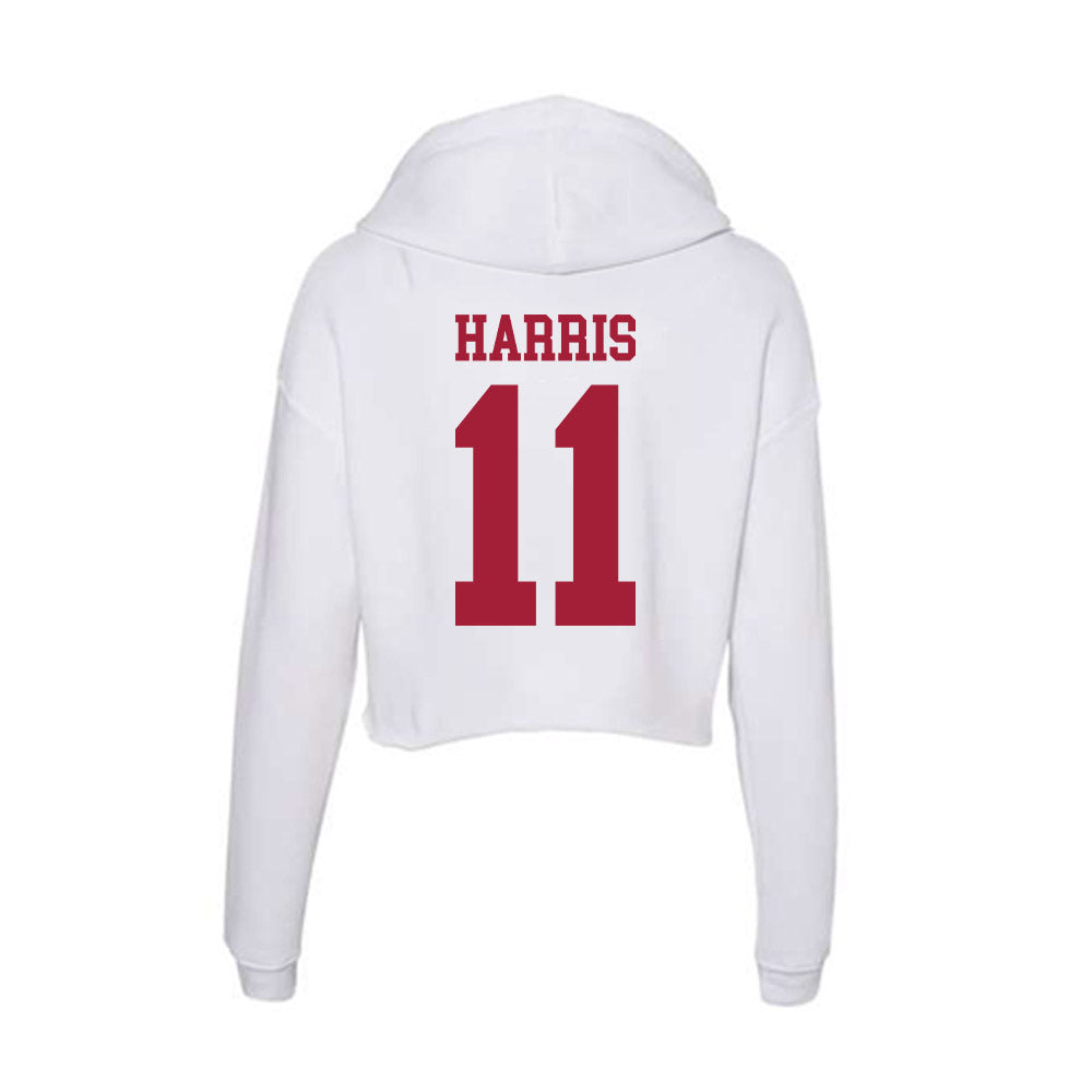Oklahoma - NCAA Football : Trell Harris - Women's Crop Fleece Hooded Sweatshirt-1