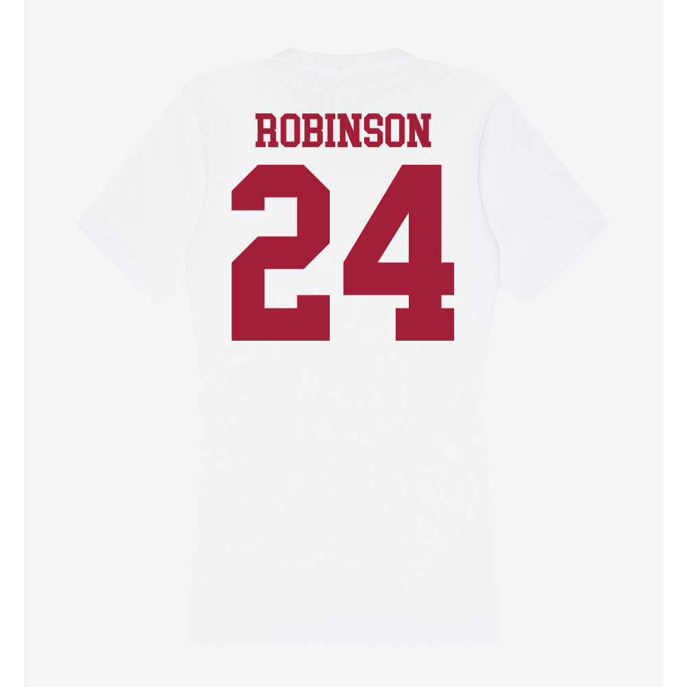 Oklahoma - NCAA Football : Xavier Robinson - Women's V-Neck T-Shirt-1