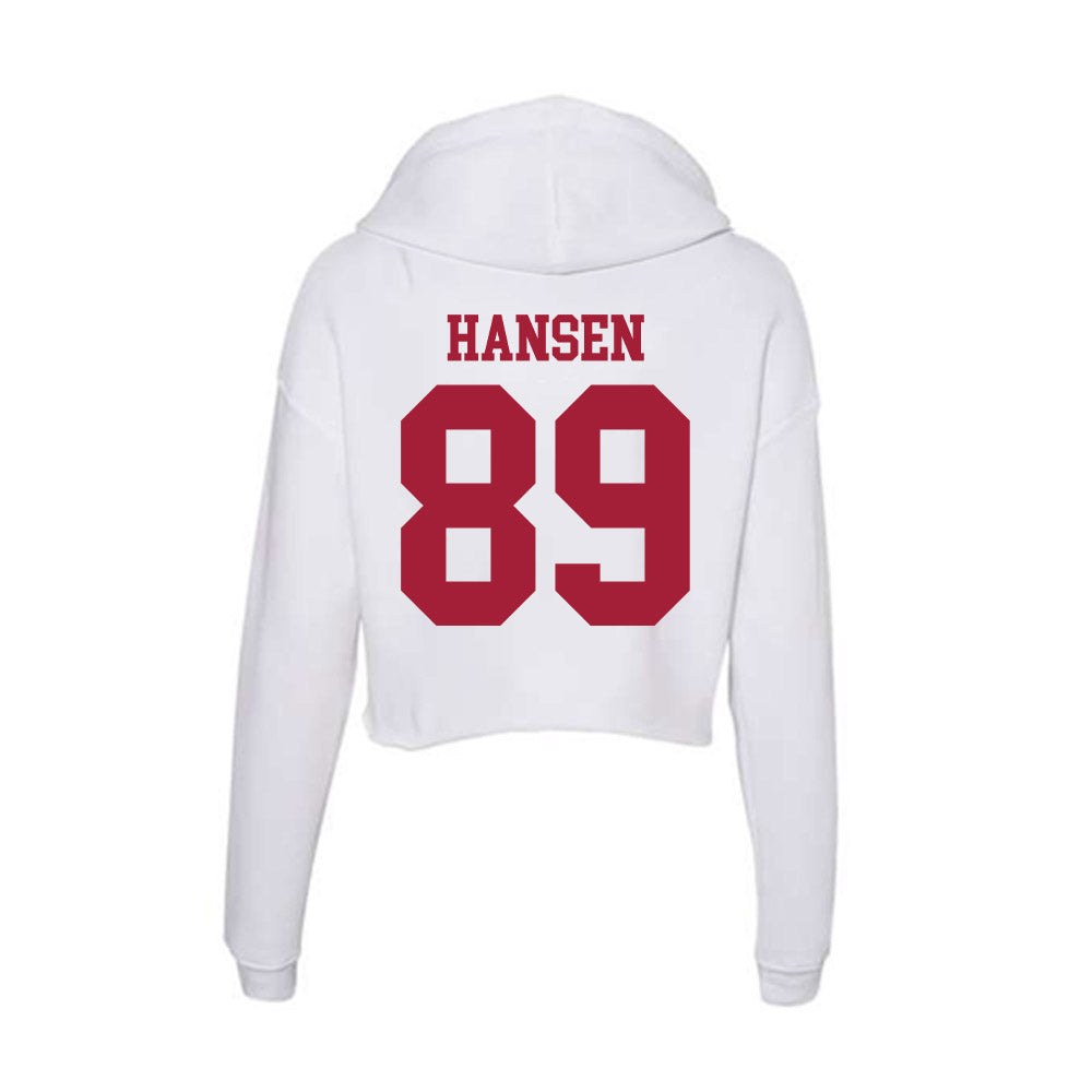 Oklahoma - NCAA Football : Hayden Hansen - Women's Crop Fleece Hoodie-1