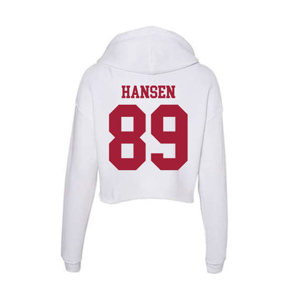 Oklahoma - NCAA Football : Hayden Hansen - Women's Crop Fleece Hoodie-1