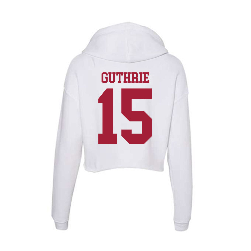 Oklahoma - NCAA Women's Soccer : Aly Guthrie - Women's Crop Fleece Hoodie-1