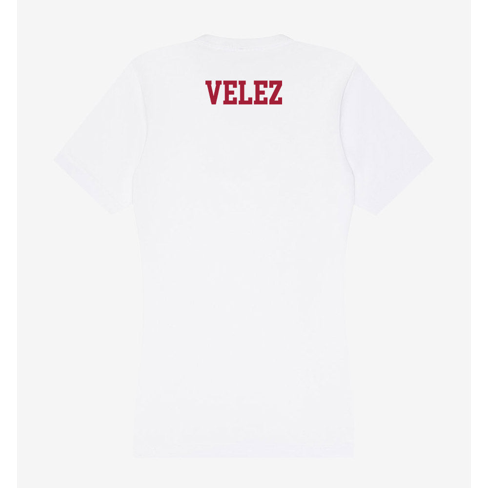 Oklahoma - NCAA Men's Gymnastics : Francisco Velez - Women's V-Neck T-Shirt-1