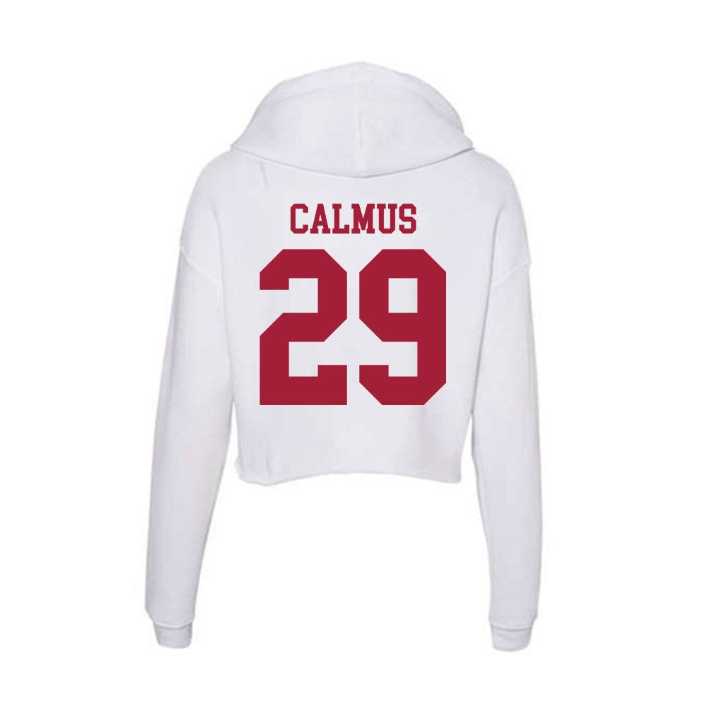 Oklahoma - NCAA Football : Casen Calmus - Women's Crop Fleece Hoodie-1