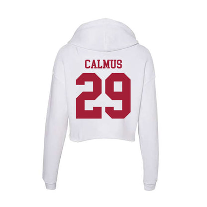 Oklahoma - NCAA Football : Casen Calmus - Women's Crop Fleece Hoodie-1