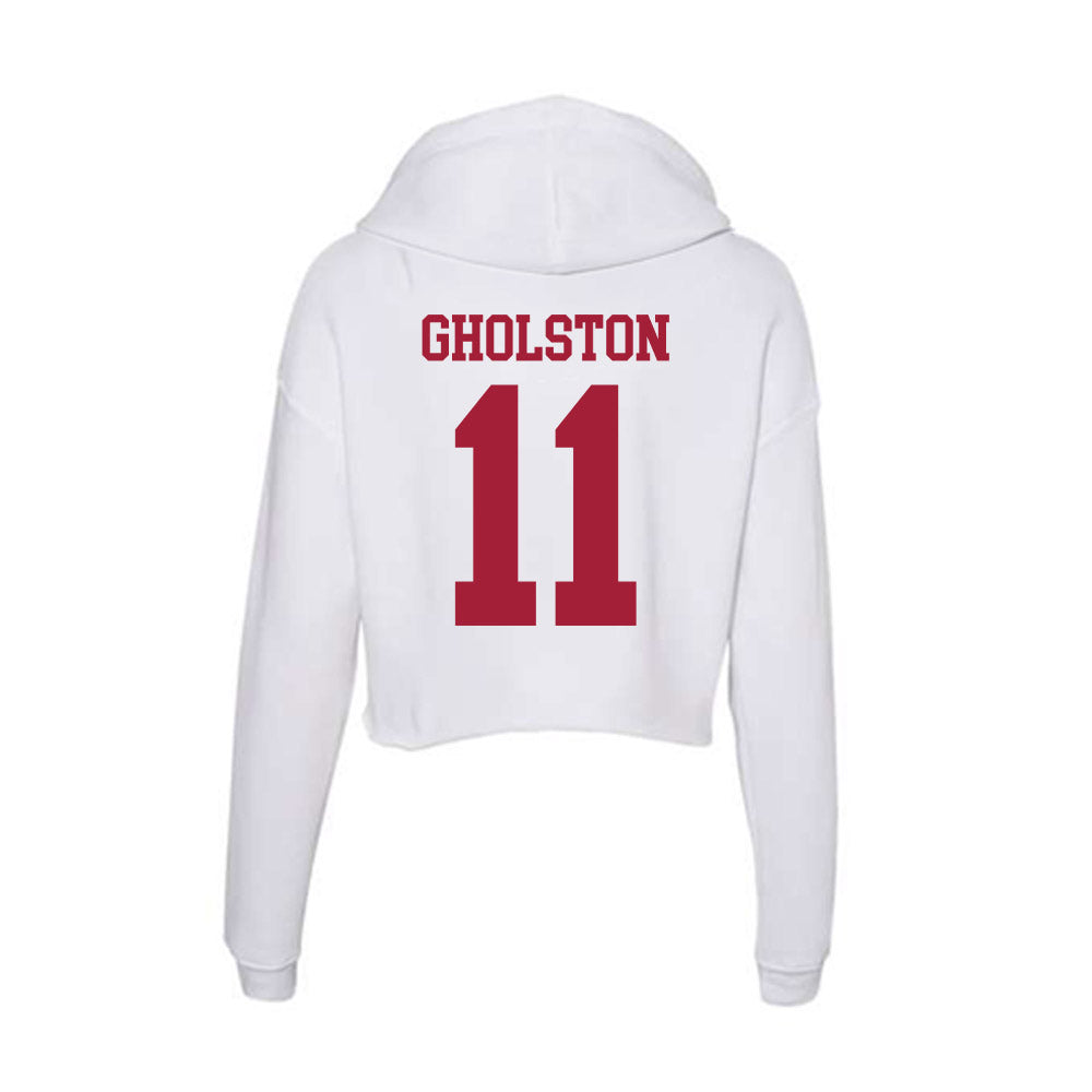 Oklahoma - NCAA Baseball : Jacob Gholston - Women's Crop Fleece Hoodie-1