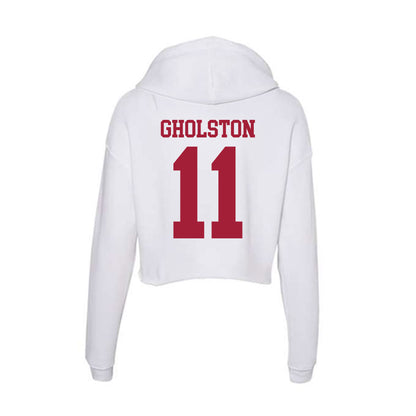 Oklahoma - NCAA Baseball : Jacob Gholston - Women's Crop Fleece Hoodie-1