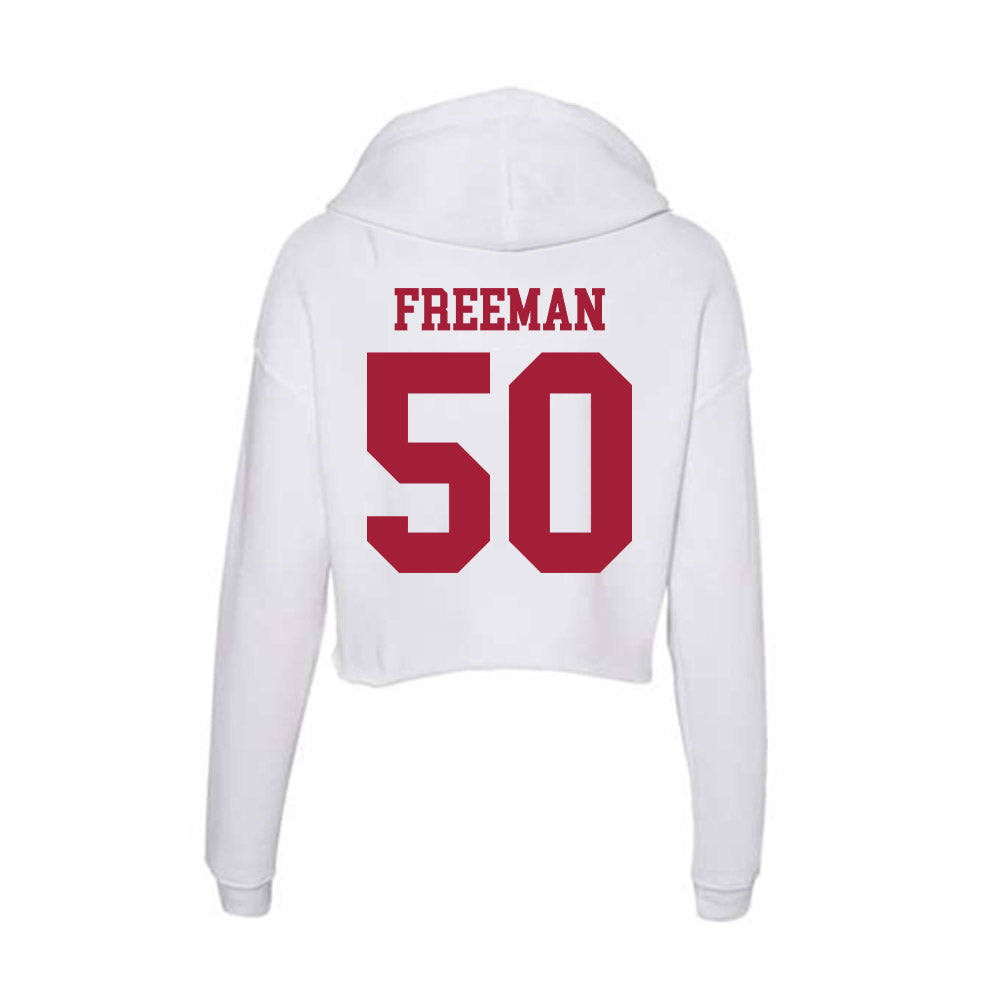 Oklahoma - NCAA Football : Seth Freeman - Women's Crop Fleece Hoodie-1