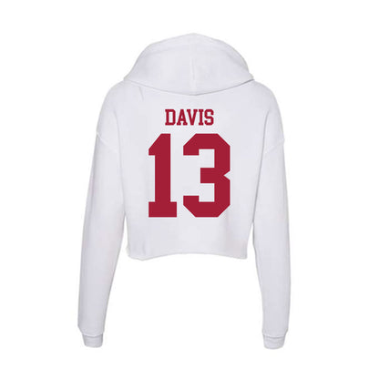 Oklahoma - NCAA Men's Basketball : Tae Davis - Women's Crop Fleece Hoodie-1