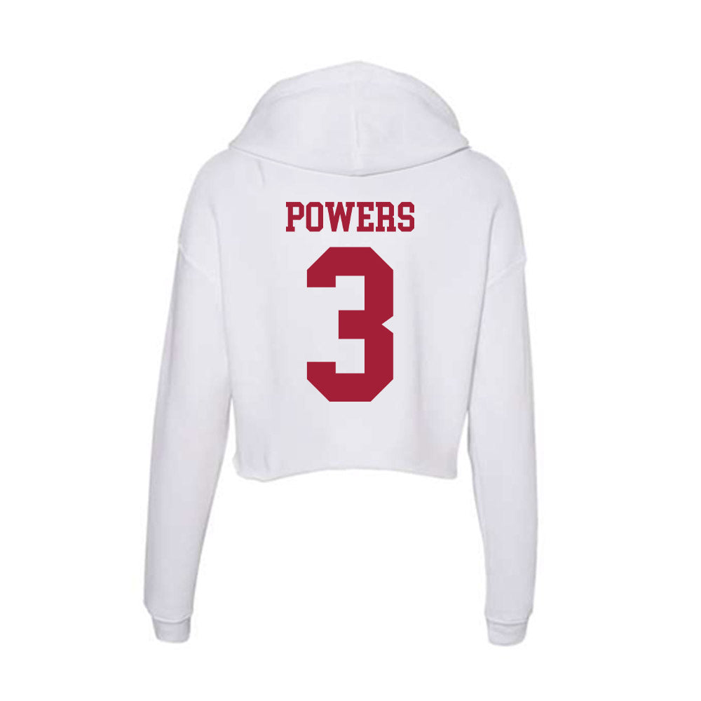 Oklahoma - NCAA Football : Reggie Powers - Women's Crop Fleece Hoodie-1