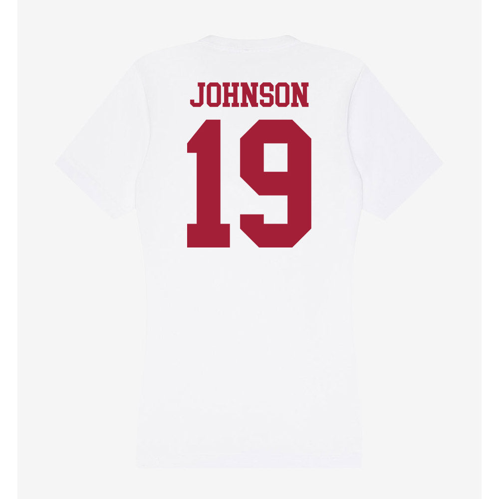 Oklahoma - NCAA Football : Jacobe Johnson - Women's V-Neck T-Shirt-1