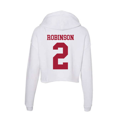 Oklahoma - NCAA Football : Omarion Robinson - Women's Crop Fleece Hoodie-1