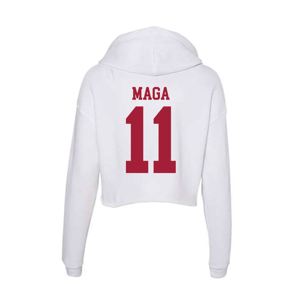 Oklahoma - NCAA Women's Volleyball : Avaya Maga - Women's Crop Fleece Hoodie-1