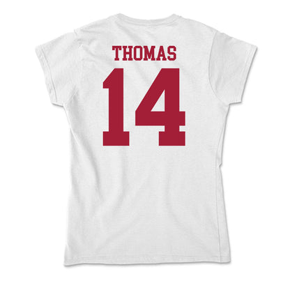 Oklahoma - NCAA Football : Elijah Thomas - Soft Style Women’s T-Shirt-1