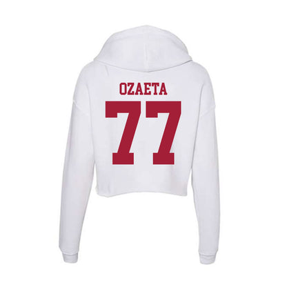 Oklahoma - NCAA Football : Heath Ozaeta - Women's Crop Fleece Hoodie-1
