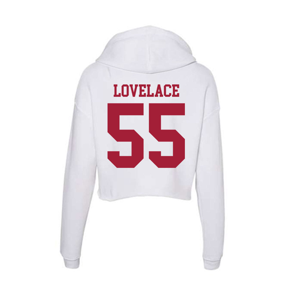 Oklahoma - NCAA Men's Basketball : Reid Lovelace - Women's Crop Fleece Hoodie-1