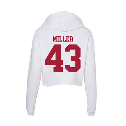 Oklahoma - NCAA Football : Grayson Miller - Women's Crop Fleece Hoodie-1