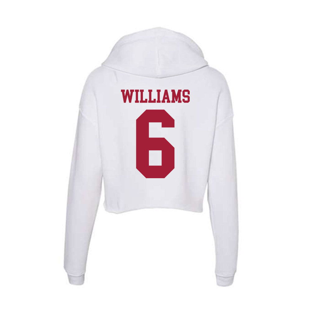 Oklahoma - NCAA Women's Basketball : Sahara Williams - Women's Crop Fleece Hoodie-1