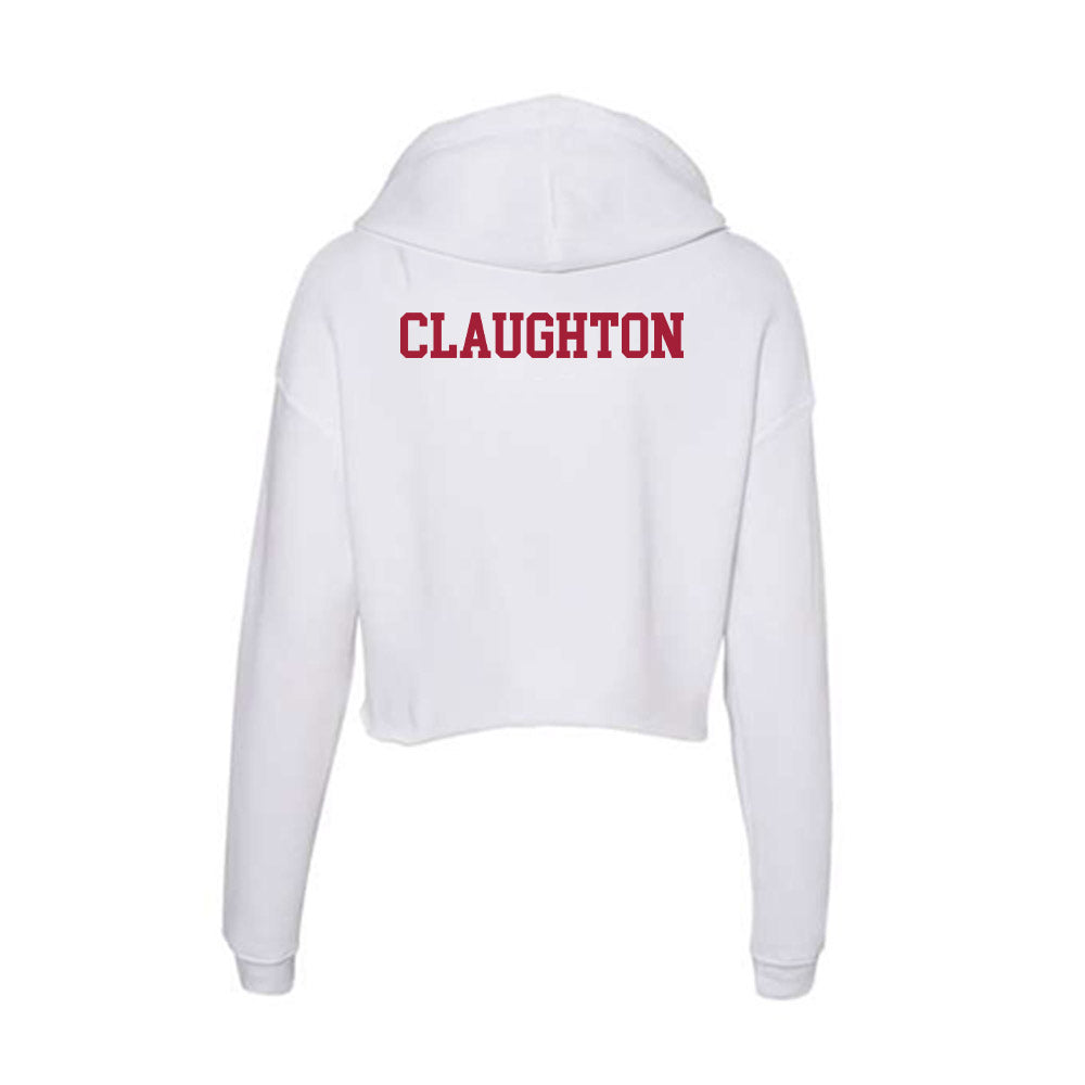 Oklahoma - NCAA Women's Rowing : Hannah Claughton - Women's Crop Fleece Hoodie-1