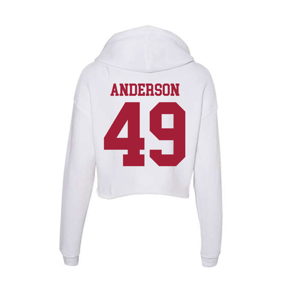 Oklahoma - NCAA Football : Ben Anderson - Women's Crop Fleece Hoodie-1