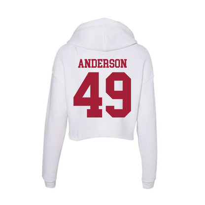 Oklahoma - NCAA Football : Ben Anderson - Women's Crop Fleece Hoodie-1