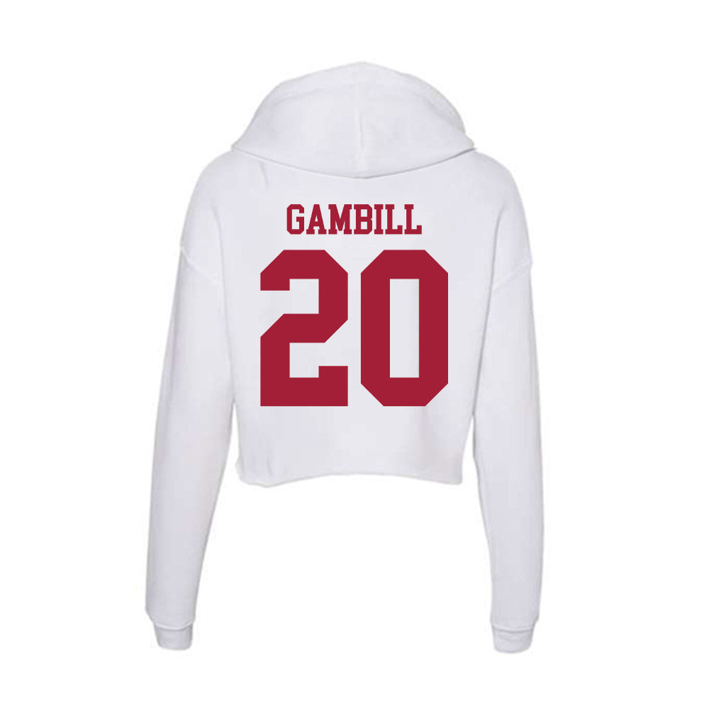 Oklahoma - NCAA Baseball : Trey Gambill - Women's Crop Fleece Hoodie-1