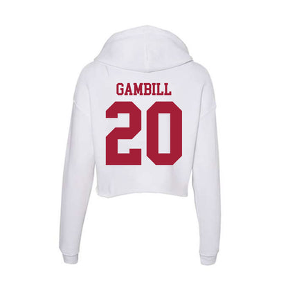 Oklahoma - NCAA Baseball : Trey Gambill - Women's Crop Fleece Hoodie-1
