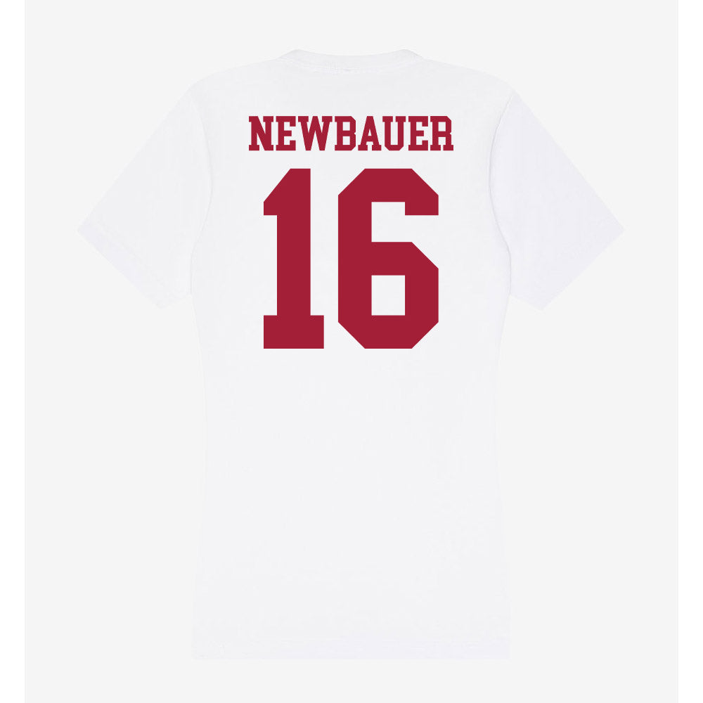 Oklahoma - NCAA Football : Whitt Newbauer - Women's V-Neck T-Shirt-1