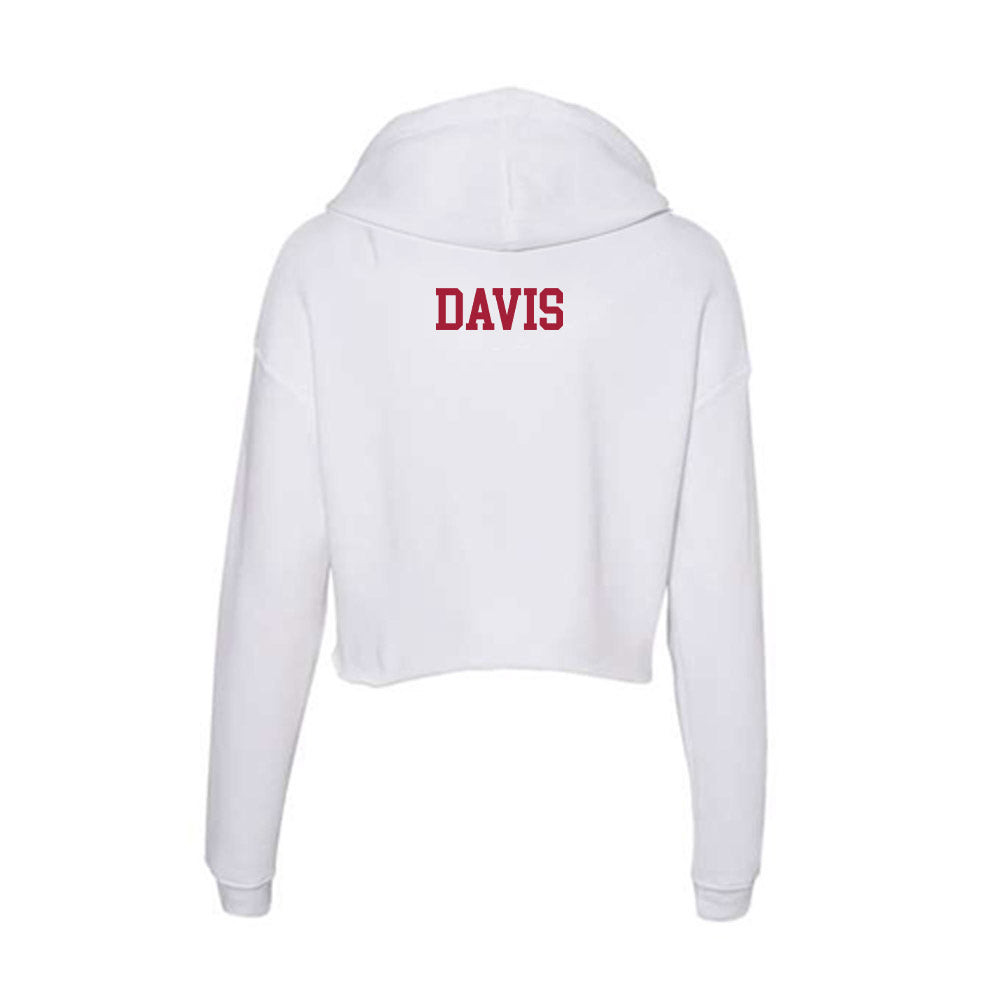 Oklahoma - NCAA Men's Track & Field : Andrew Davis - Women's Crop Fleece Hoodie-1