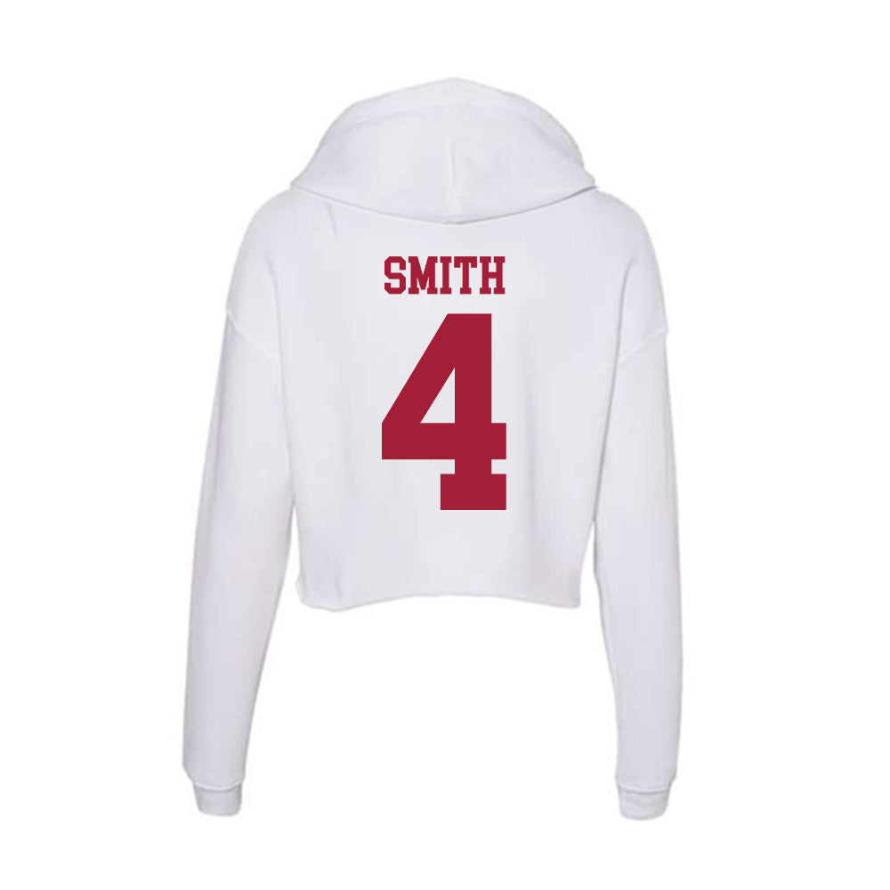 Oklahoma - NCAA Women's Basketball : Caya Smith - Women's Crop Fleece Hoodie-1