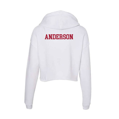 Oklahoma - NCAA Men's Track & Field : Christian Anderson - Women's Crop Fleece Hoodie-1