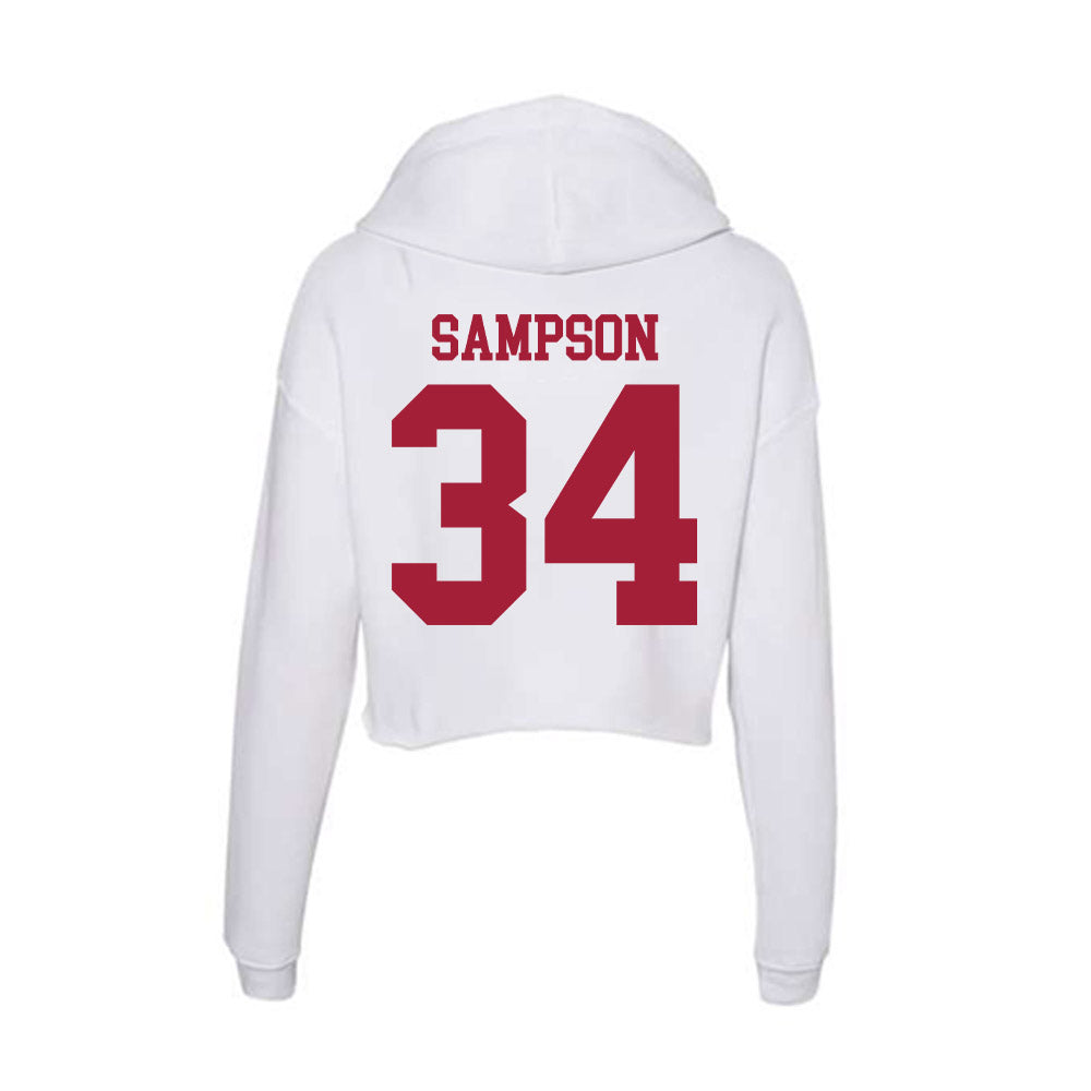 Oklahoma - NCAA Baseball : Beau Sampson - Women's Crop Fleece Hoodie-1