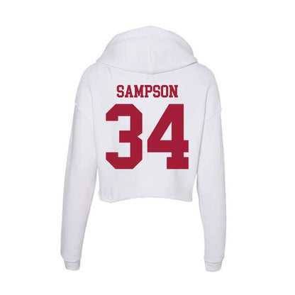 Oklahoma - NCAA Baseball : Beau Sampson - Women's Crop Fleece Hoodie-1