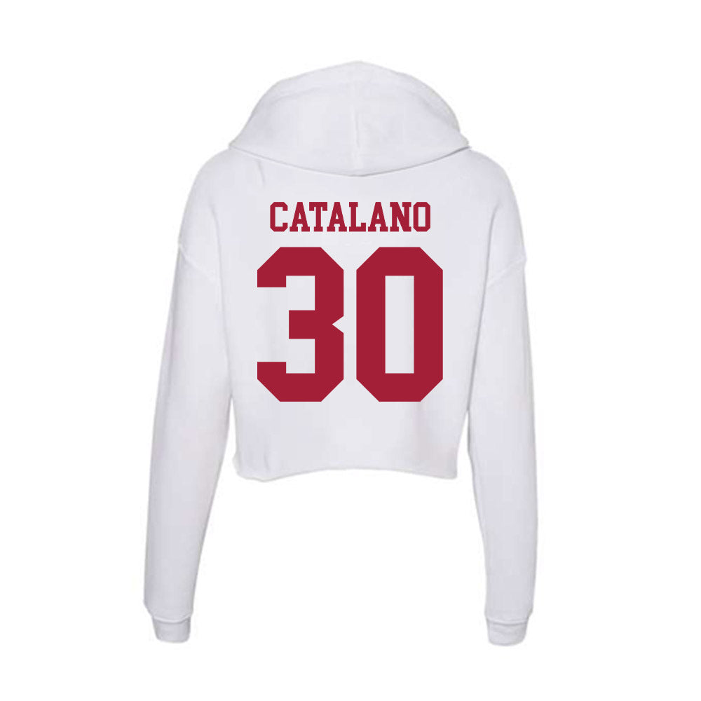 Oklahoma - NCAA Baseball : Michael Catalano - Women's Crop Fleece Hoodie-1