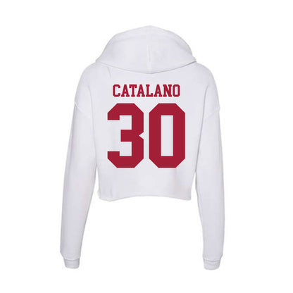Oklahoma - NCAA Baseball : Michael Catalano - Women's Crop Fleece Hoodie-1