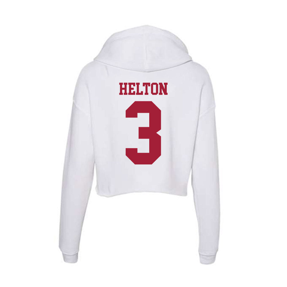 Oklahoma - NCAA Softball : Chaney Helton - Women's Crop Fleece Hoodie-1