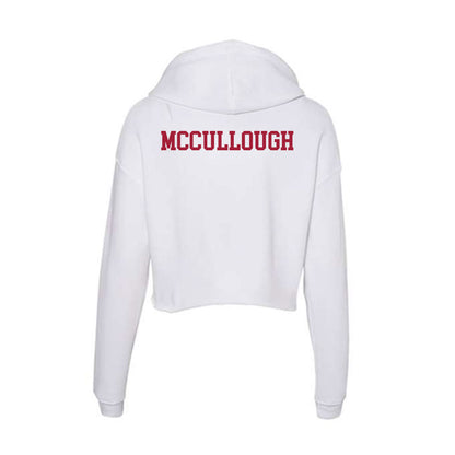 Oklahoma - NCAA Men's Track & Field : Julian McCullough - Women's Crop Fleece Hoodie-1