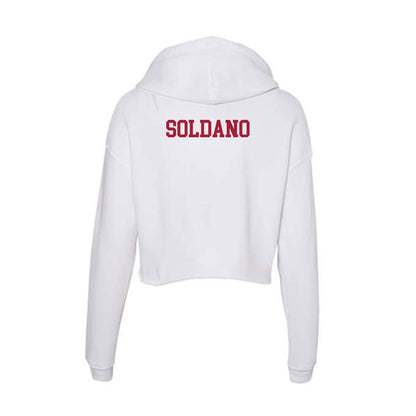 Oklahoma - NCAA Wrestling : Brian Soldano - Women's Crop Fleece Hoodie-1