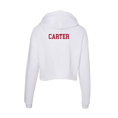 Oklahoma - NCAA Football : Jermichael Carter - Women's Crop Fleece Hoodie-1