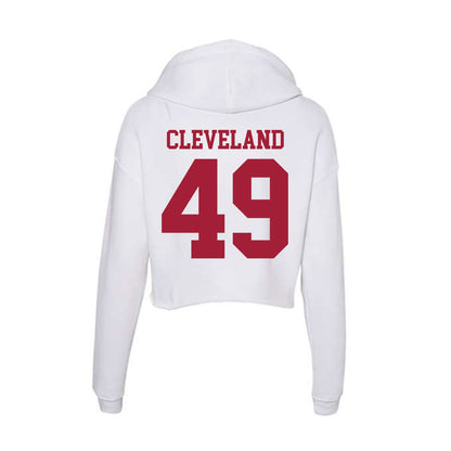 Oklahoma - NCAA Baseball : Jackson Cleveland - Women's Crop Fleece Hoodie-1