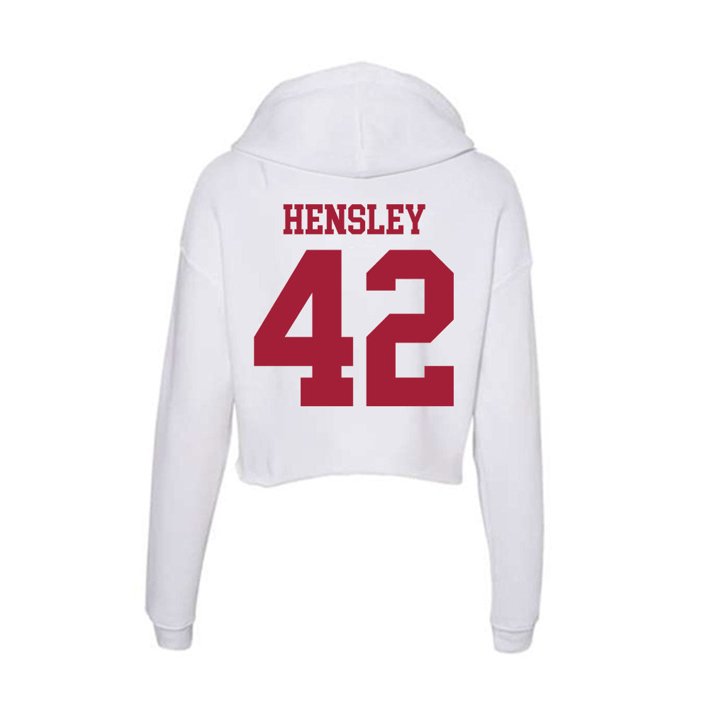 Oklahoma - NCAA Baseball : Reid Hensley - Women's Crop Fleece Hoodie-1