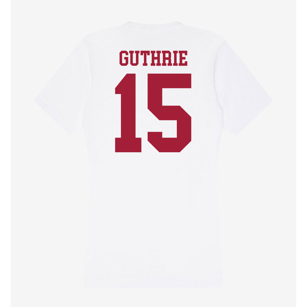 Oklahoma - NCAA Women's Soccer : Aly Guthrie - Women's V-Neck T-Shirt-1