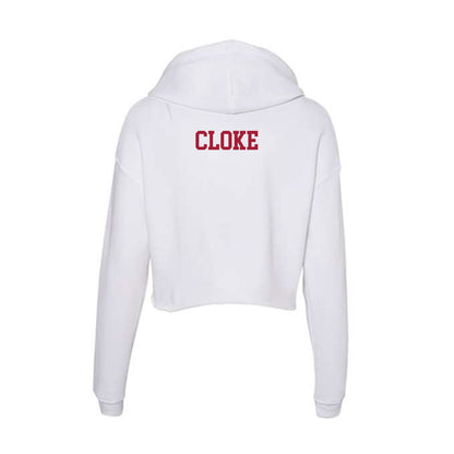 Oklahoma - NCAA Women's Rowing : Rebecca Cloke - Women's Crop Fleece Hoodie-1