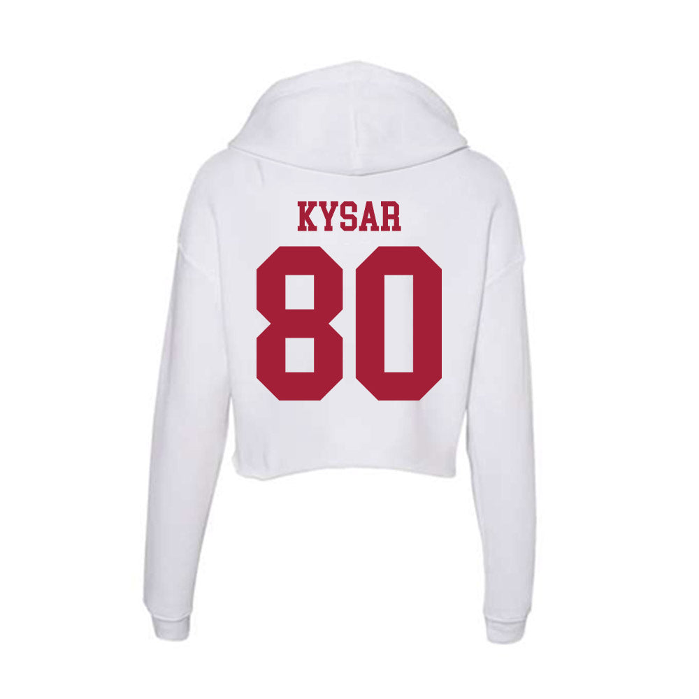 Oklahoma - NCAA Football : Bergin Kysar - Women's Crop Fleece Hoodie-1